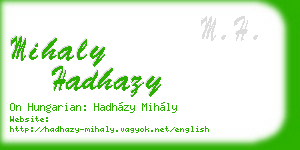 mihaly hadhazy business card