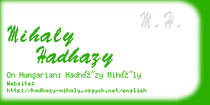 mihaly hadhazy business card